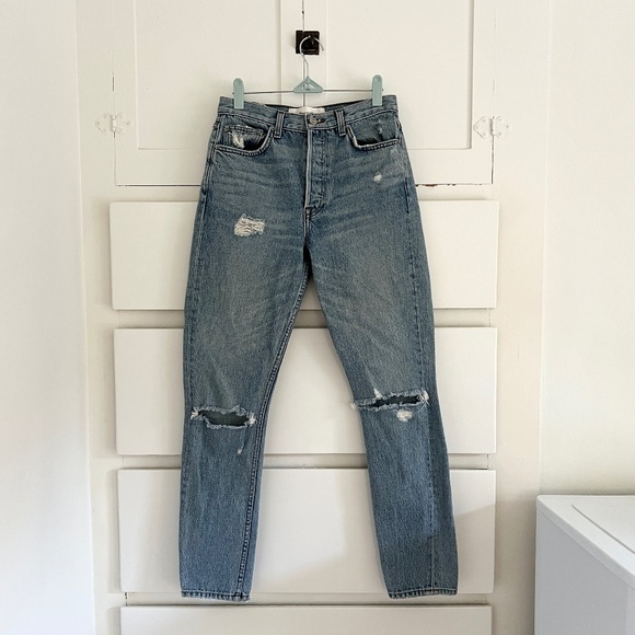 Reformation Mid-Rise Skinny Jean in Savu Wash Size 27 - Picture 2 of 10